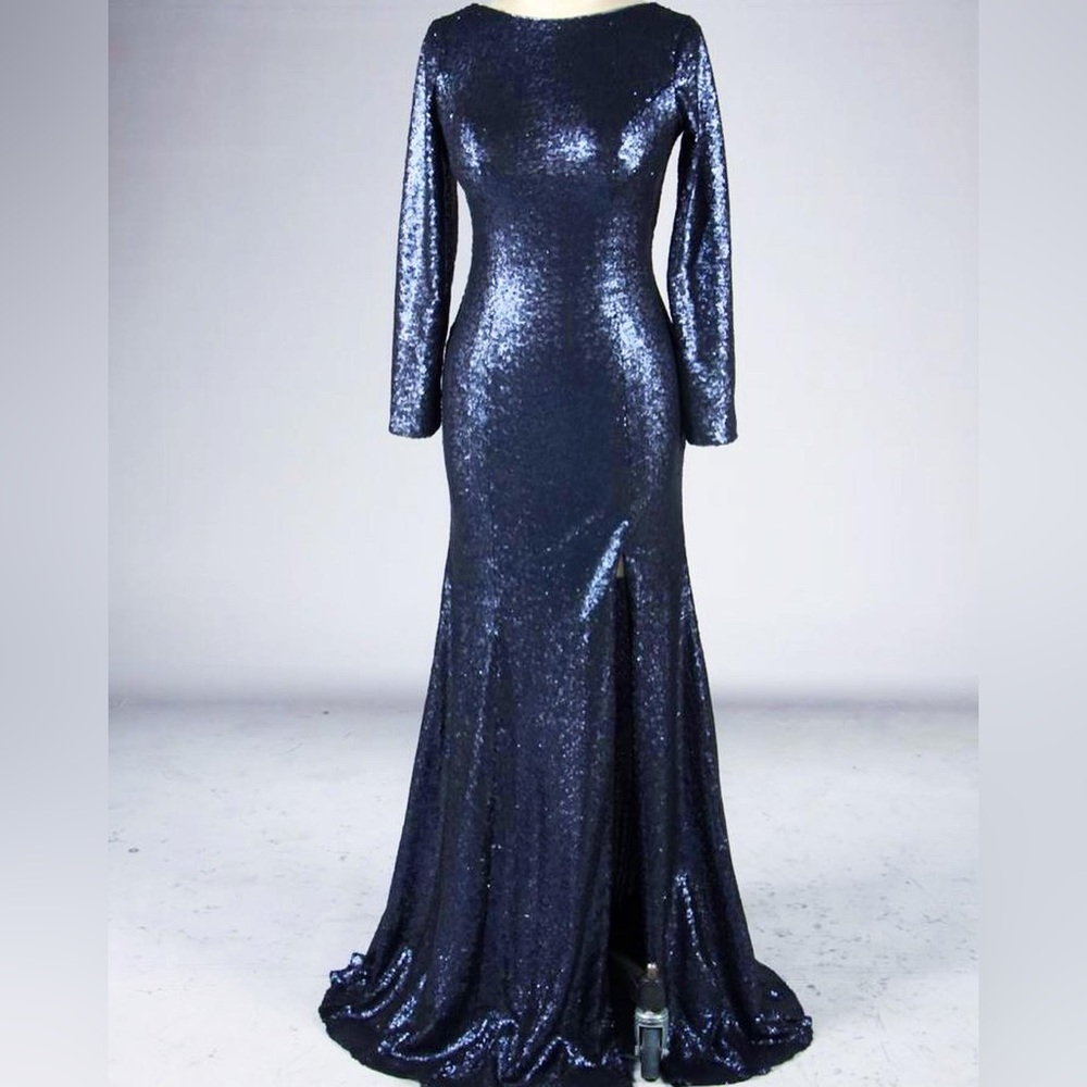 Brand new sequins fabric evening gown.
